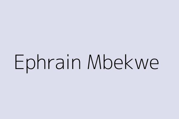 Ephrain Mbekwe